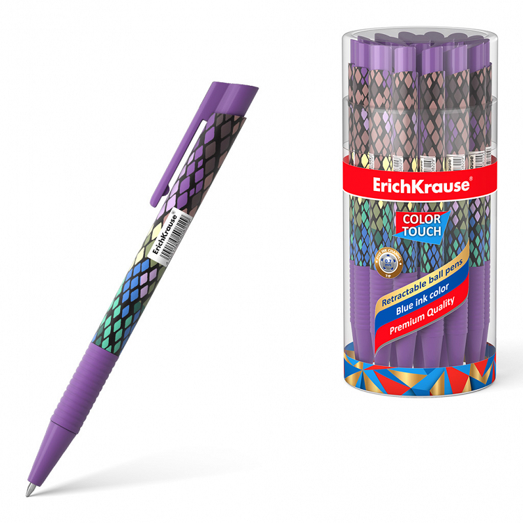 Στυλό αυτόματοErichKrause® Color Touch® Purple Python 0,7mm, μπλε.