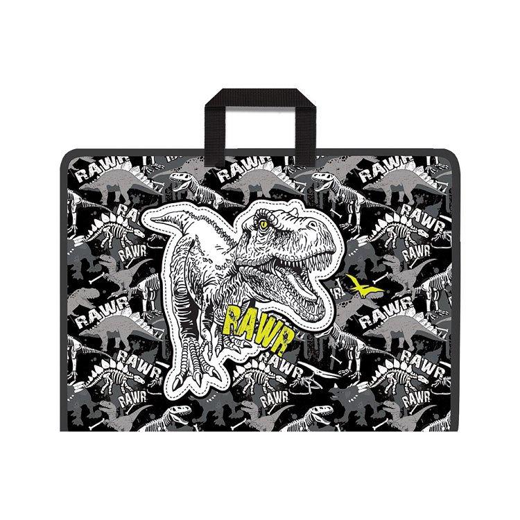 Χαρτοφύλακας ακουαρέλας με φερμουάρ και  λαβές , Dinosaur Park, A3+