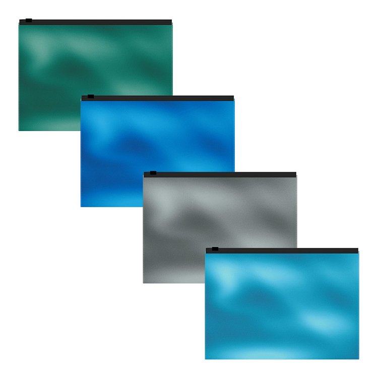 Θήκη με φερμουάρ ErichKrause® Glossy Ice Metallic.