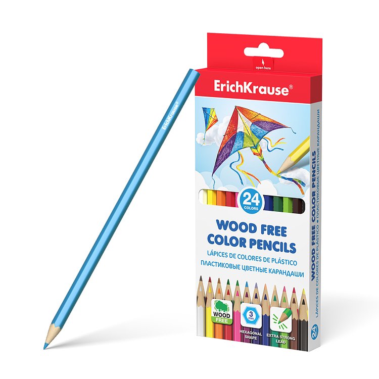 Πλαστικά  χρωματιστά μολύβια Erich Krause 24χρώματα