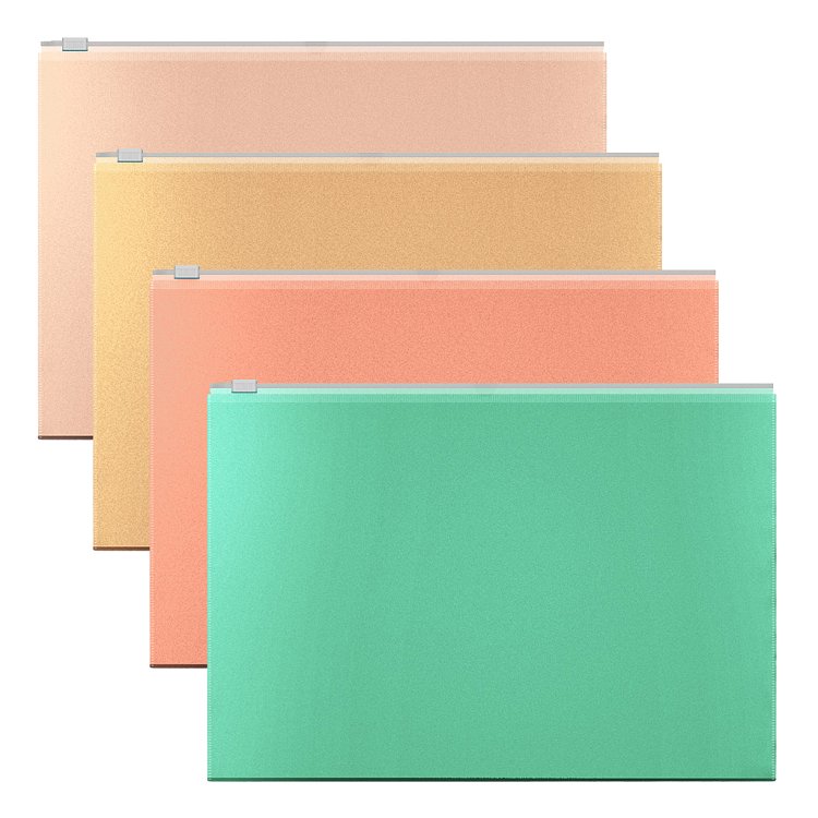 Θήκη με φερμουάρ ζίπερ  Matt Powder,αδιαφανές, διάφορα χρώματα.