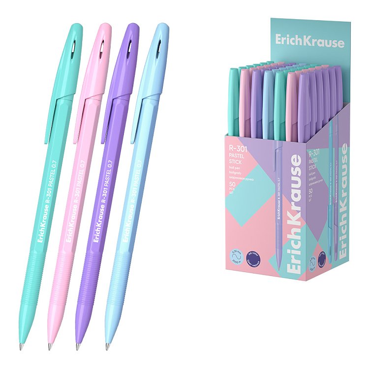 Στυλό ErichKrause R-301 Stick Pastel 0,7mm