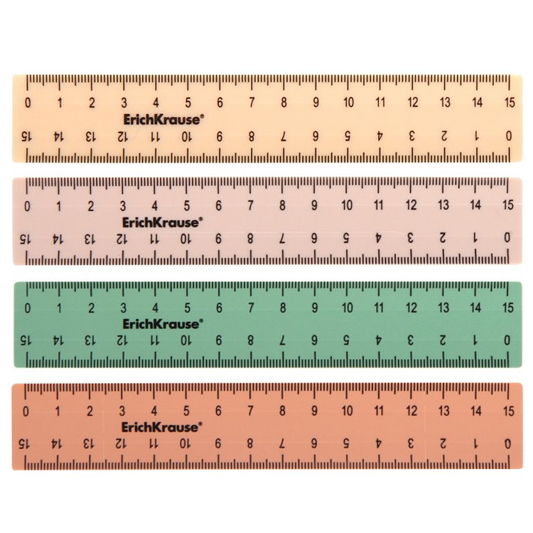 Πλαστικός χάρακας παστέλ 15 εκ.