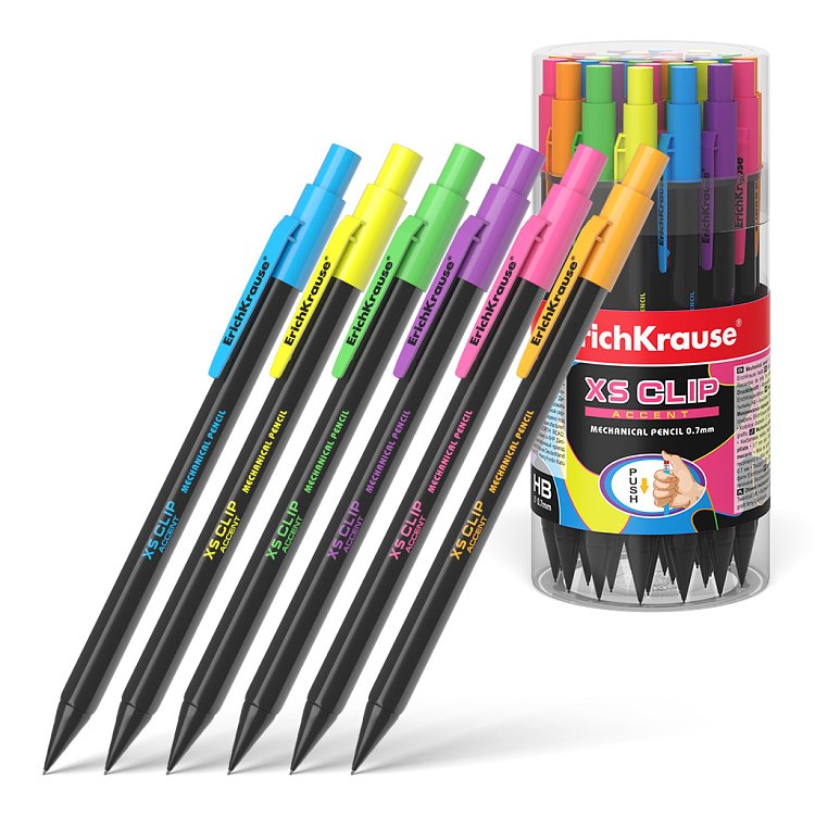 Μηχανικό μολύβι ErichKrause XS Clip Accent 0,7 mm, HB