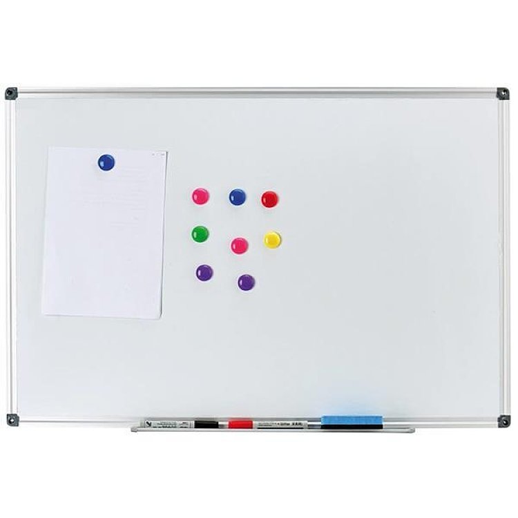 Πίνακας λευκός μαγνητικός με πλαίσιο αλουμινίου.