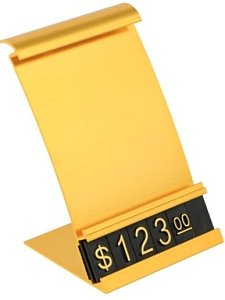 Μεταλική θήκη εντύπου για βιτρίνες,με σύμβολα,