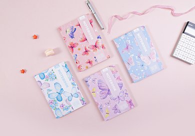 Σημειωματάριο Mikirei με σκληρό εξώφυλλο ,Flowers.