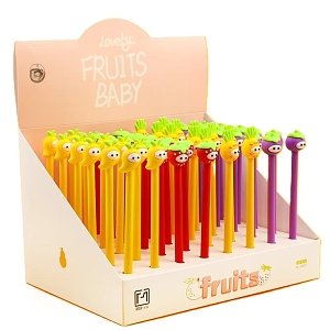 Fancy pen Fruits ,stand  48pcs