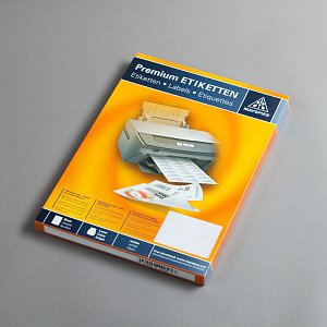 Λευκή ετικέτα διαστάσεων 35,6x76,9mm σε φύλλο Α4