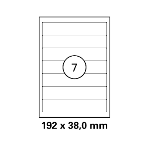 Λευκή ετικέτα διαστάσεων  210x297mm σε φύλλο Α4