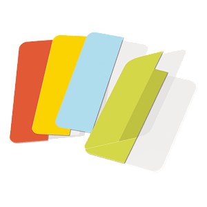 Σελιδοδείκτης σκληρός ,καβαλάρης ,Twin tabs ,40mm διάφορα χρώματα 24τμχ