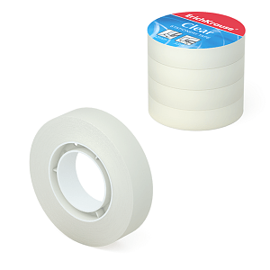 ErichKrause® διαφανής κολλητική ταινία, 12mmx33m.Σέτ 4τμχ