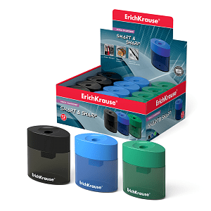 Πλαστική ξύστρα με δοχείο  ErichKrause® Smart & sharp