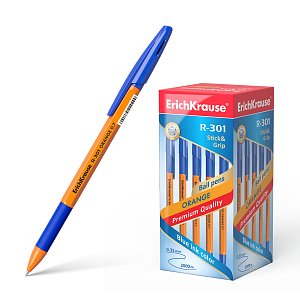 Στυλό ErichKrause® R-301 Orange Stick&Grip 0,7mm,μπλε .