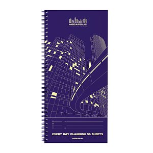 Πλάνο εβδομαδιαίο, Megapolis, 135x290 mm, 96 κίτρινα φύλλα, O-wire