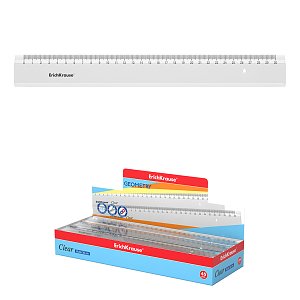 Πλαστικός χάρακας διάφανος crystal  30εκ