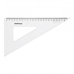 Τρίγωνο 60 μοίρες ,22εκ.διάφανο