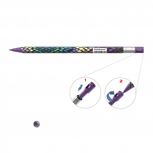 Μηχανικό μολύβι ErichKrause® Color Touch® Purple Python 2.0 με ξύστρα, HB