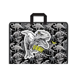 Χαρτοφύλακας ακουαρέλας με φερμουάρ και  λαβές , Dinosaur Park, A3+