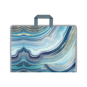 Χαρτοφύλακας ακουαρέλας με φερμουάρ και  λαβές ,Marble Kyanite, A3+