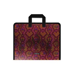 Φάκελος χαρτοφύλακας με φερμουάρ και  λαβές , Crimson Python , A4+ 