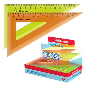 Πλαστικό τρίγωνο ημιδιάφανο χρώμα 60 μοίρες /13 εκ.