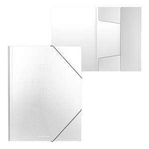 Φάκελος με λάστιχο  ErichKrause® Diamond Total White, Α4, λευκό