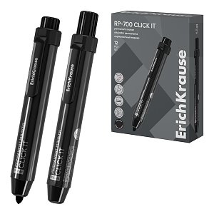 Ανεξίτηλος μαρκαδόρος με κουμπί ErichKrause RP-700 Click it, χρώμα μελανιού: μαύρο (κουτί 12 τεμ.)