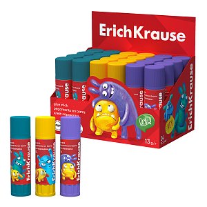 Κόλλα stick ErichKrause EasyStick Jolly Friends, 13 g (display 24 τεμ.)
