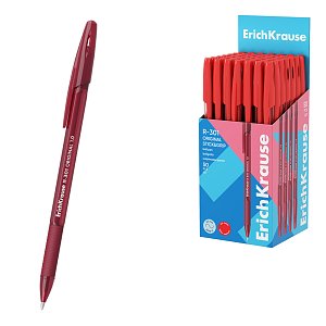 Στυλό ErichKrause R-301 Stick&Grip Original 1.0, χρώμα μελανιού: κόκκινο (κουτί 50 τεμ.)