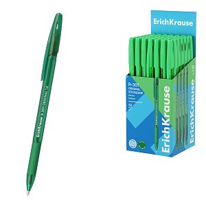 Στυλό ErichKrause R-301 Stick&Grip Original 1.0, χρώμα μελανιού: πράσινο (κουτί 50 τεμ.)