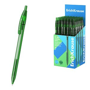 Στυλό με κουμπί ErichKrause R-301 Matic Original 1.0, χρώμα μελανιού: πράσινο (κουτί 50 τεμ.)