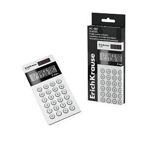 Αριθμομηχανή τσέπης 8 ψηφίων ErichKrause PC-987 Classic, λευκό (κουτί 1 τεμ.)