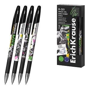 Στυλό gel σβηνόμενο ErichKrause R-301 Magic Gel Stick Dino Hobby 0.5, χρώμα μελανιού: μπλε (κουτί 12 τεμ.)