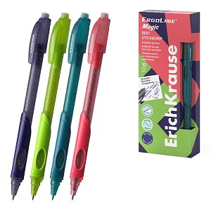 Στυλό gel σβηνόμενο ErichKrause ErgoLine® Magic Stick&Grip Reef 0.5, χρώμα μελανιού: μπλε (κουτί 10 τεμ.)
