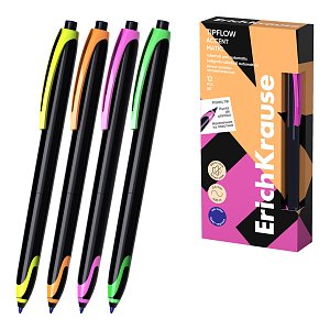 Στυλό rollerball με κουμπί ErichKrause TipFlow Matic Accent 0.5, χρώμα μελανιού: μπλε (κουτί 12 τεμ.)
