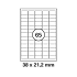Λευκή ετικέτα διαστάσεων 38x21,2mm σε φύλλο Α4