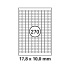 Λευκή ετικέτα διαστάσεων  17,8x10mm ,25φ σε φύλλο Α4