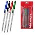 Σετ 8 στυλό διαρκείας ErichKrause R-301 Stick Classic 1.0, χρώμα μελανιού: 5 μπλε, 1 μαύρο, 1 κόκκινο, 1 πράσινο (σε polybag)